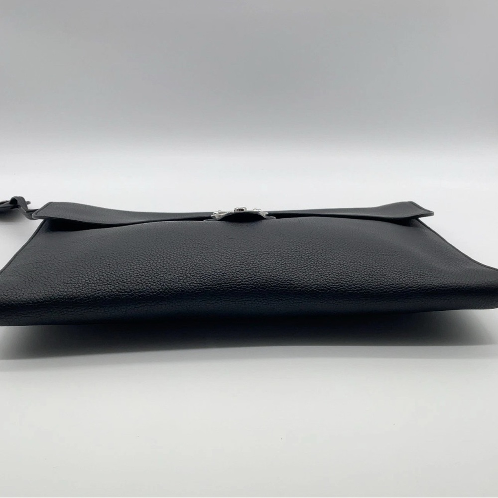 Auth GUCCI Leather Black Clutch Bag/Briefcase 🔥EUC Condition w/ key & dustbag - Picture 7 of 17